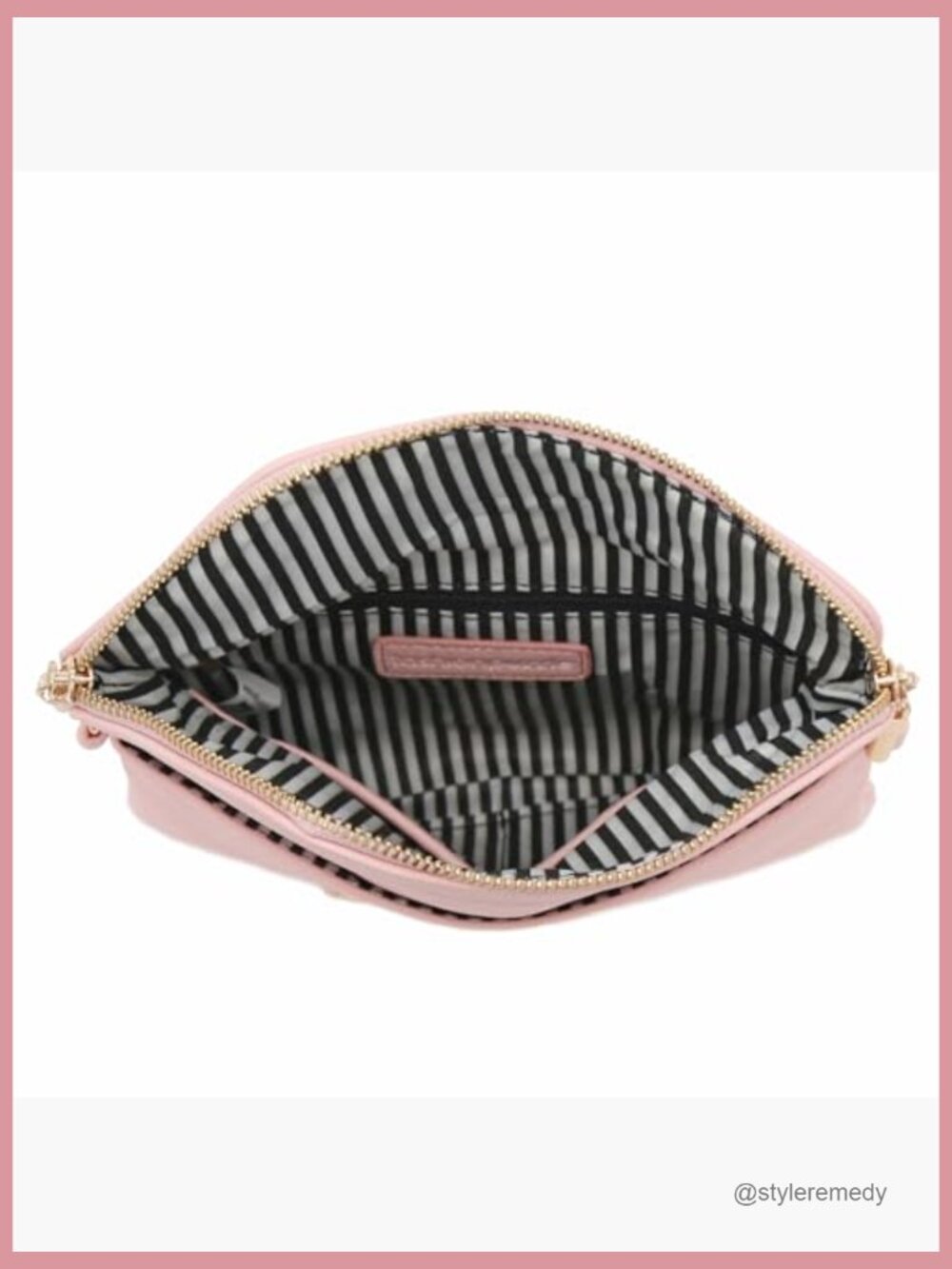 Envelope Wristlet Clutch Crossbody Bag with Chain Strap - Faux Leather - Picture 7 of 7